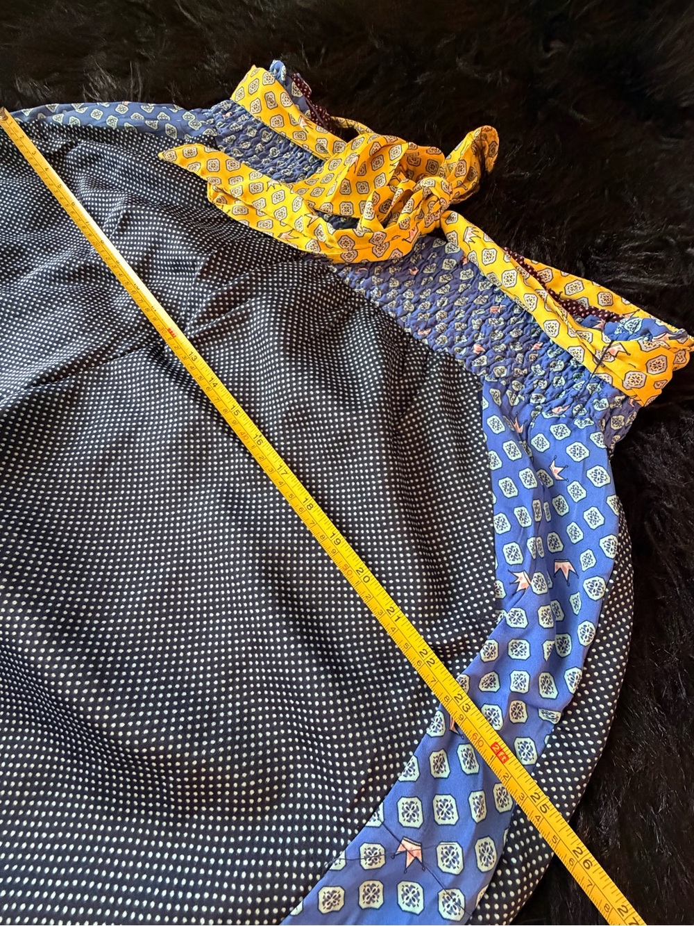 aerie Navy Wide-Leg Pants with Blue & Yellow Trim - Picture 7 of 11